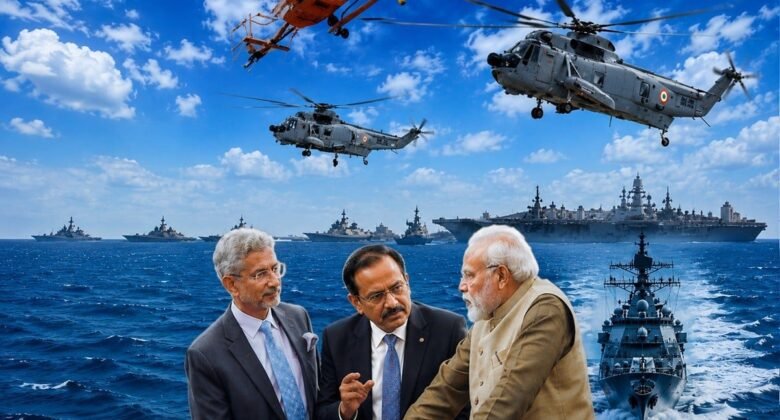 There were Indian citizens on the ship, then America attacked, Navy in action, surrounded the sea!